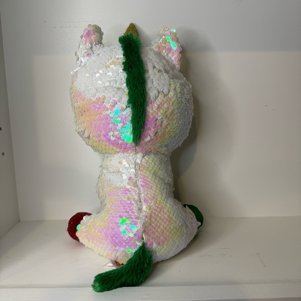 Ty Unicorn with Sequence Body and Glitter Feet and Horn - Picture 4 of 9